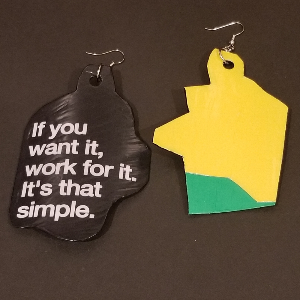 Inspirational Quote Earrings View 5